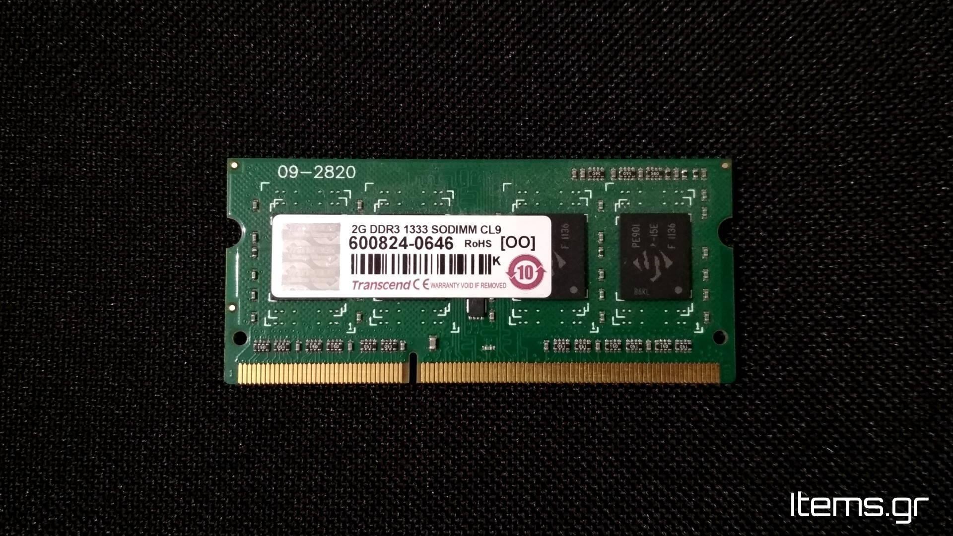 Transcend 2GB PC3-10600S DDR3 1333MHz CL9 SoDIMM RAM