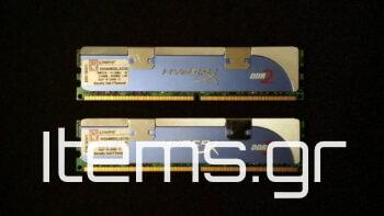 Μεταχειρισμένες μνήμες RAM Kingston HyperX 2x1GB DDR2 800MHz KHX6400D2LLK2/2G