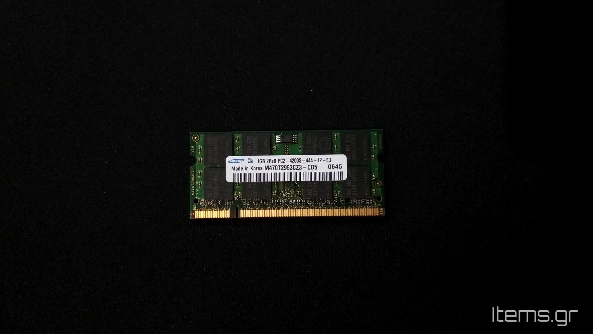 Samsung 1GB 2Rx8 PC2-4200S-444-12-E3 DDR2 533MHz CL5 200pin SODIMM RAM M470T2953CZ3-CD5-L-01