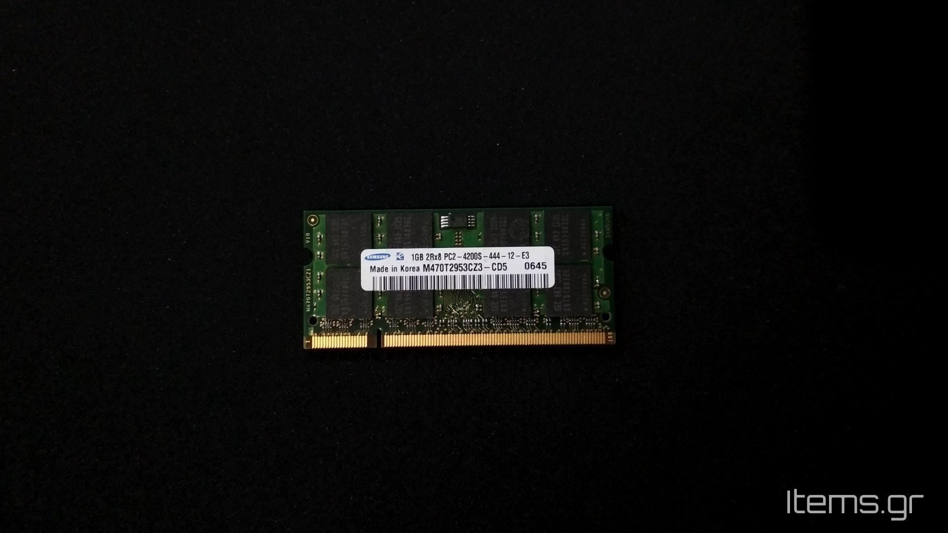 Samsung 1GB 2Rx8 PC2-4200S-444-12-E3 DDR2 533MHz CL5 200pin SODIMM RAM M470T2953CZ3-CD5-L-01